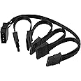 GELRHONR IDE to SATA Power Splitter Cable,LP4 4Pin IDE to 5 x15 Pin SATA Power Conversion Line Extension Y-Cable for Hard Disk
