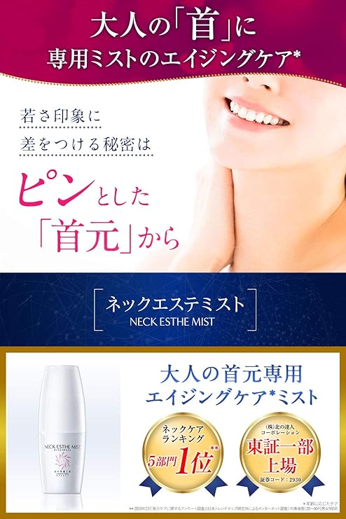 Amazon 首 ネック デコルテ ケア 美容液 ミスト キメ を整え 乾燥 による 小ジワ 対策 北の快適工房 ネックエステミスト 30ml 年齢 を 重ねた 首元 に 潤い を 与える エイジングケア 北の快適工房