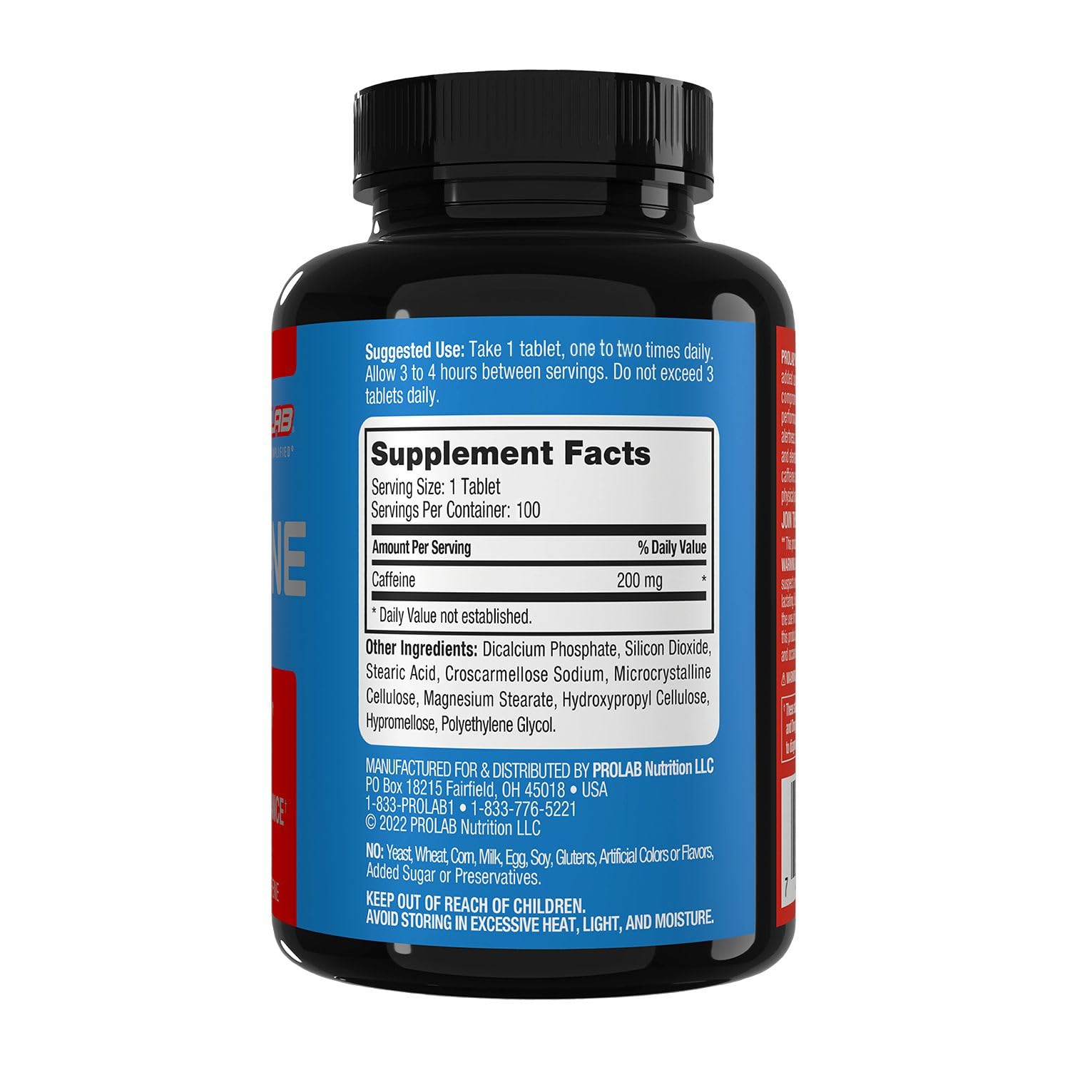 ProLab Caffeine Tablets 100 Count