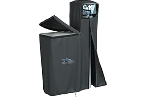 Santiano Water Softener Cover - All-Season Use,900D waterproof Oxford，Shield Your Outdoor Water Softener!Transparent Window Design,Dustproof, Waterproof, Sun Protection,(64x40x16 Inches, Black) .