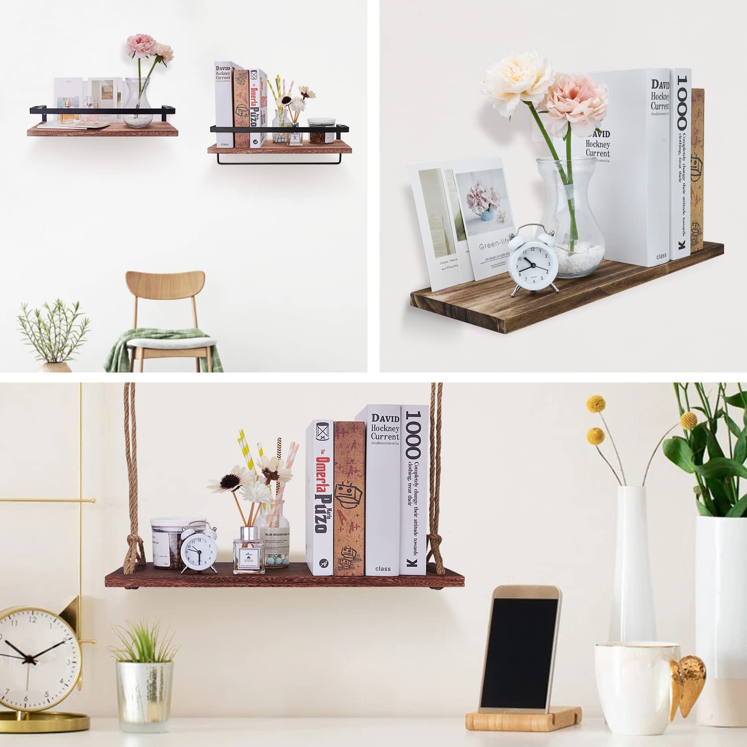Multifunction Unfinished Wood, Signs, Wall Arts, Storage Shelves, 16.5