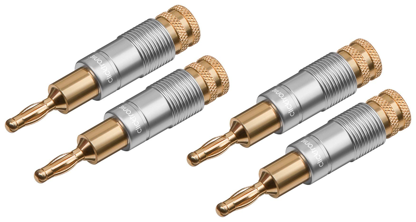 Clicktronic 53983 Banana Plug, Pack of 4