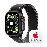 Apple Watch Ultra 3 [GPS + Cellular 49mm] Running & Multisport Smartwatch w/ Rugged Titanium Case w/ Black/Charcoal Trail Loop - S/M w/ AppleCare+ (2 years)