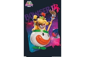 Nintendo The Super Mario Galaxy Movie (2026) - Bowser Jr. Neon Wall Poster, 34L" x 22.4W", Premium Unframed Version