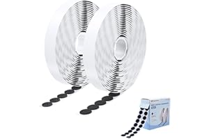 Cable Matters 400 Pcs (200 Pairs) Hook and Loop Self-Adhesive Dots, 0.5 Inch Diameter, Round Fastener Dots for Crafts, Classr