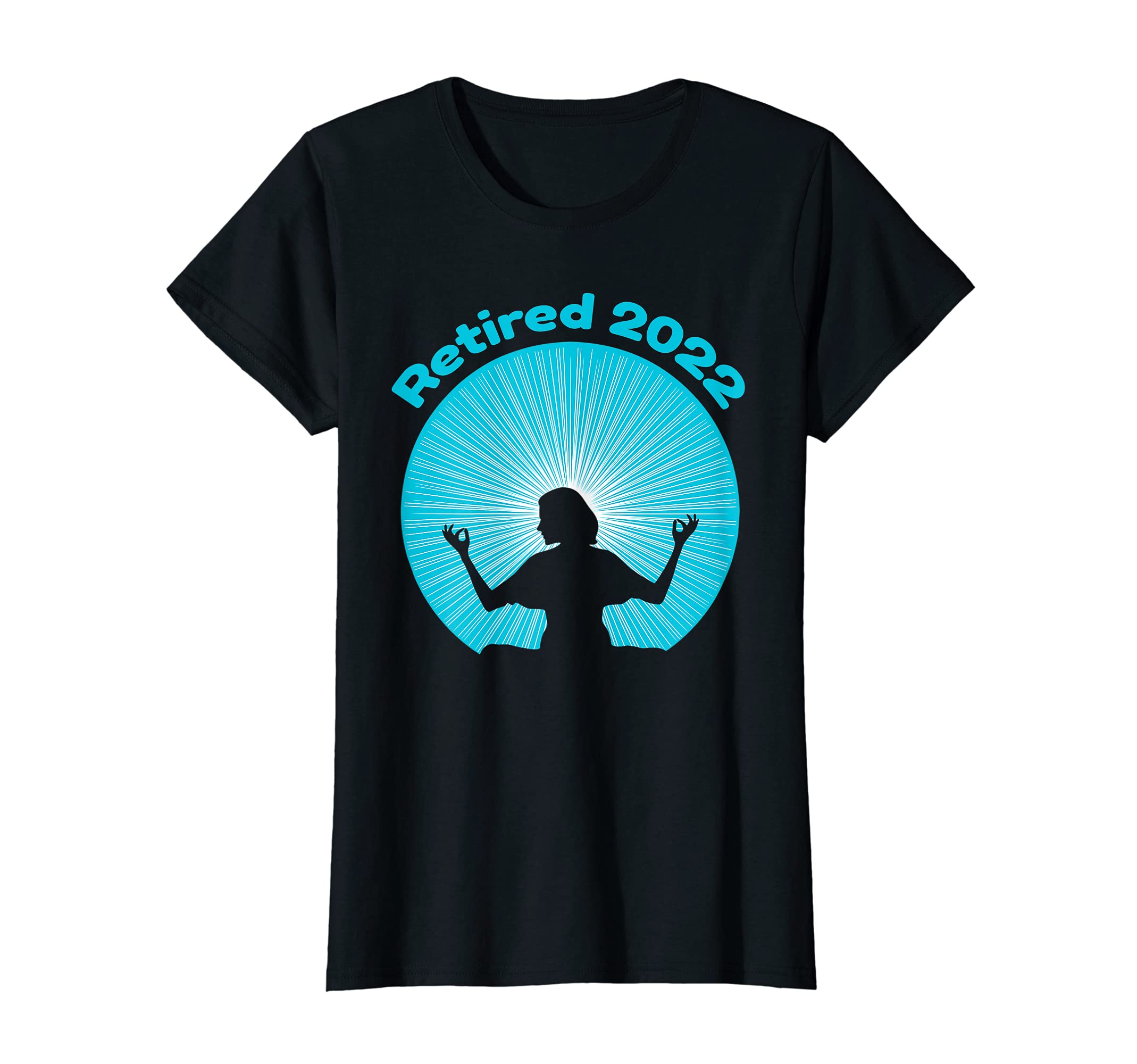 Womens "Retired 2022" Yoga Retirement meditation T-Shirt