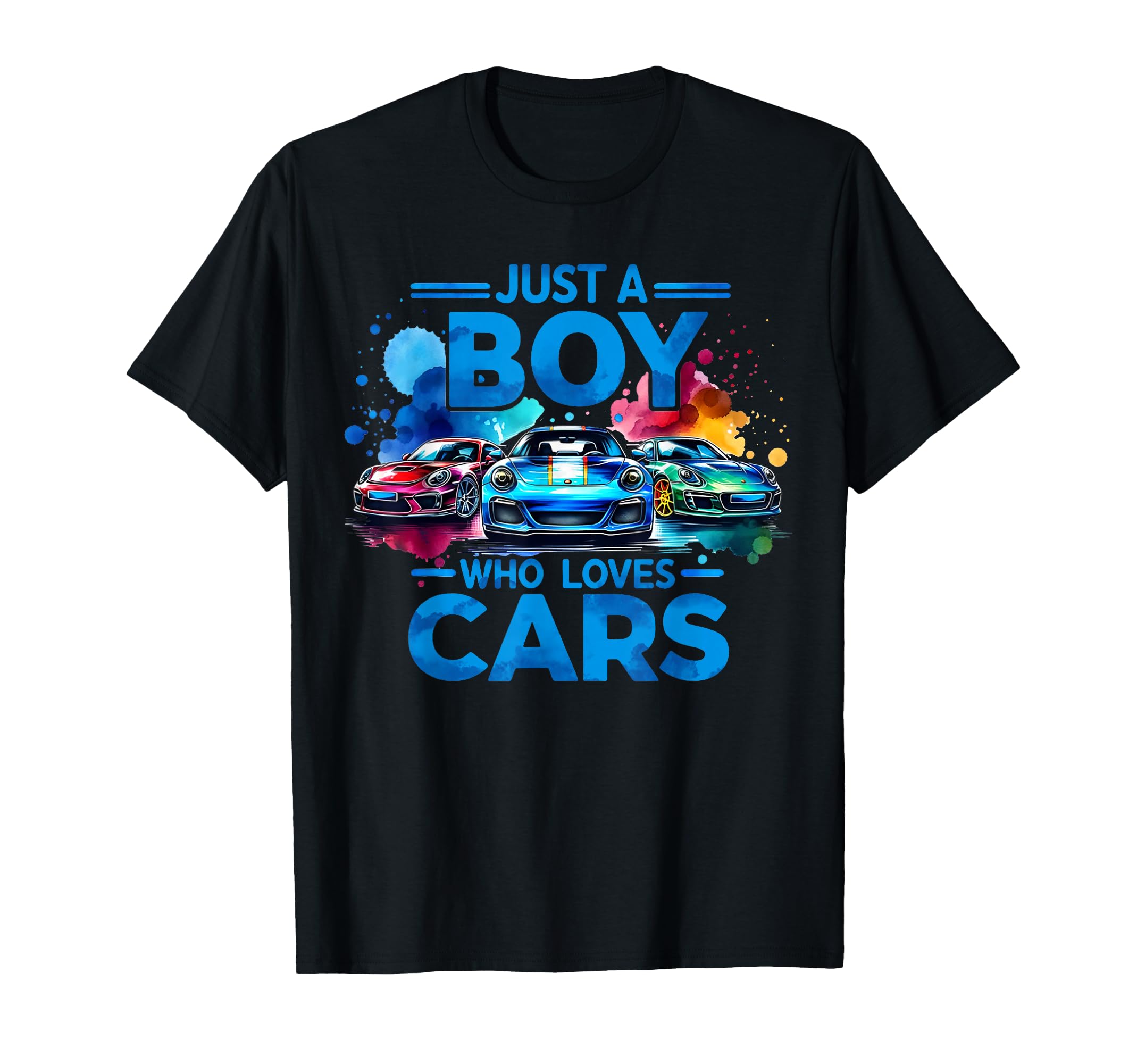 Photo 1 of Just a Boy Who Loves Cars - Cool Sleek Sports Car Enthusiast T-Shirt /  LIGHT GREY COLOR / S