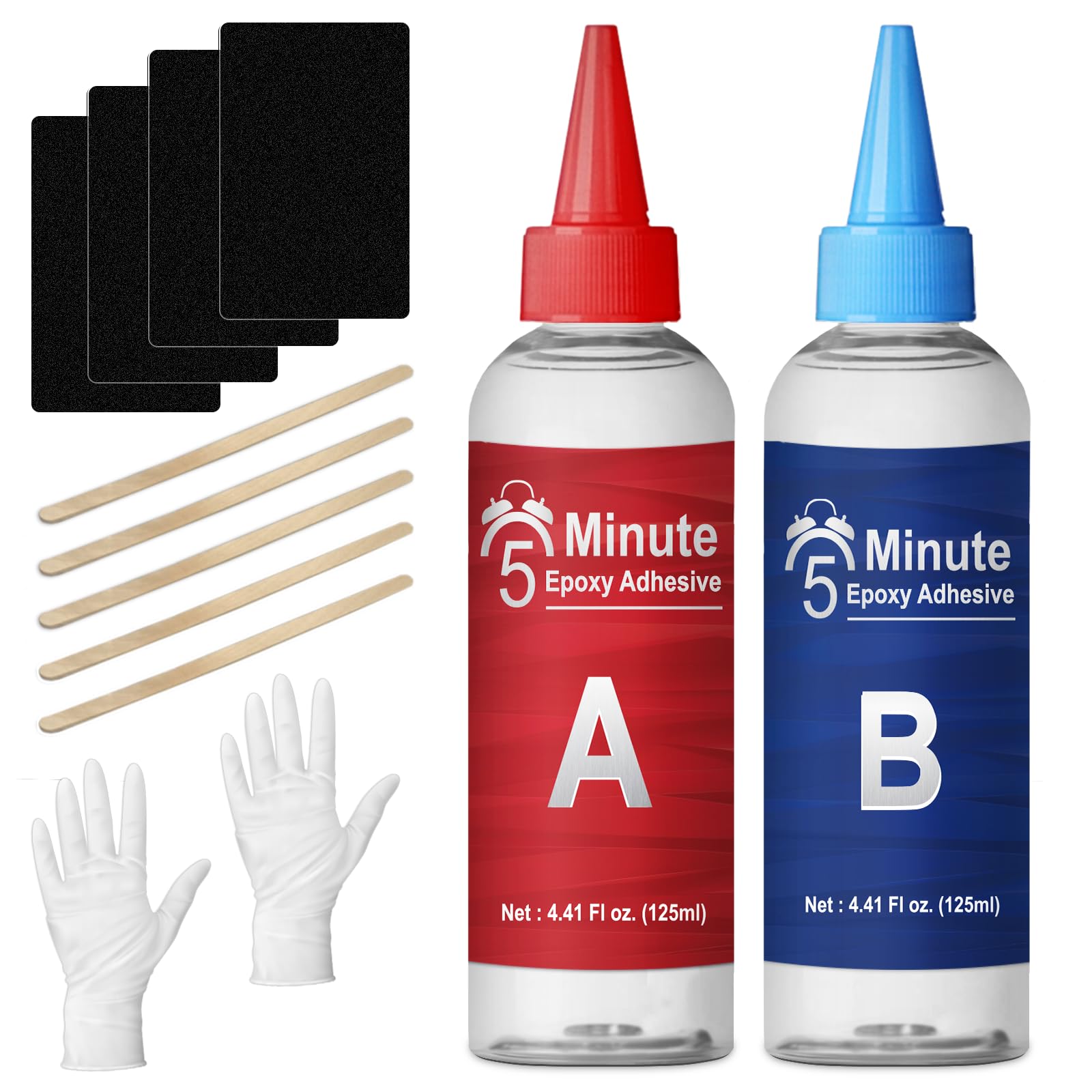 LAMXIN 5 Minutes Epoxy Kleber 250ml, Zäher Dauerhafter Hitzebeständiger 2 Komponenten Kleber Epoxidharz, Schnell Aushärtender Klarer Zwei Komponentenkleber für Metall, Holz, Fliesen, Kunststoffe