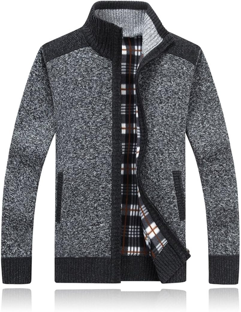 Annystore Mens Cardigan Sweaters Casual Slim Fit Full Zip Knitted