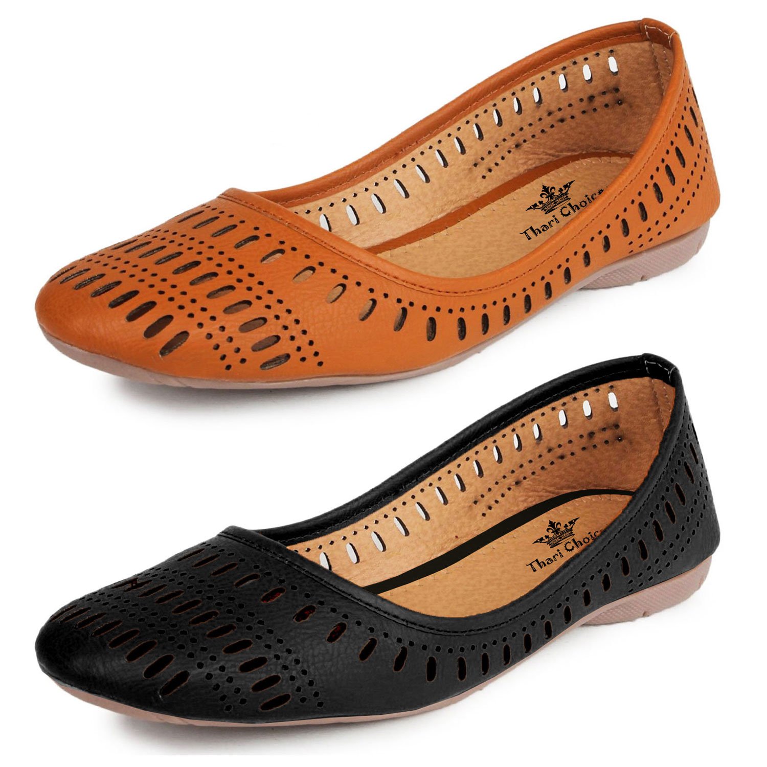 thari choice women's yellow synthetic bellies