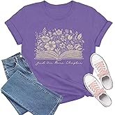 TIEEI Book Shirts for Women Book Lover T-Shirt Reading Tee Teacher Tops