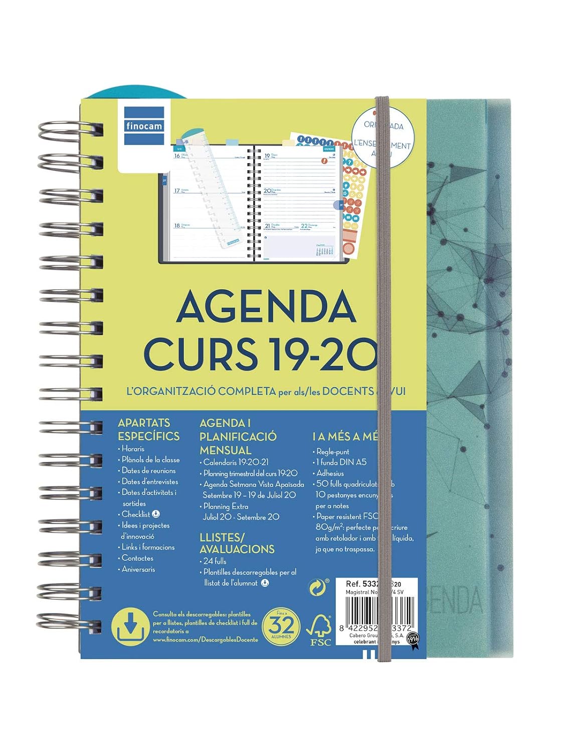 Agenda docente 20192020 semana vista apaisada catalán