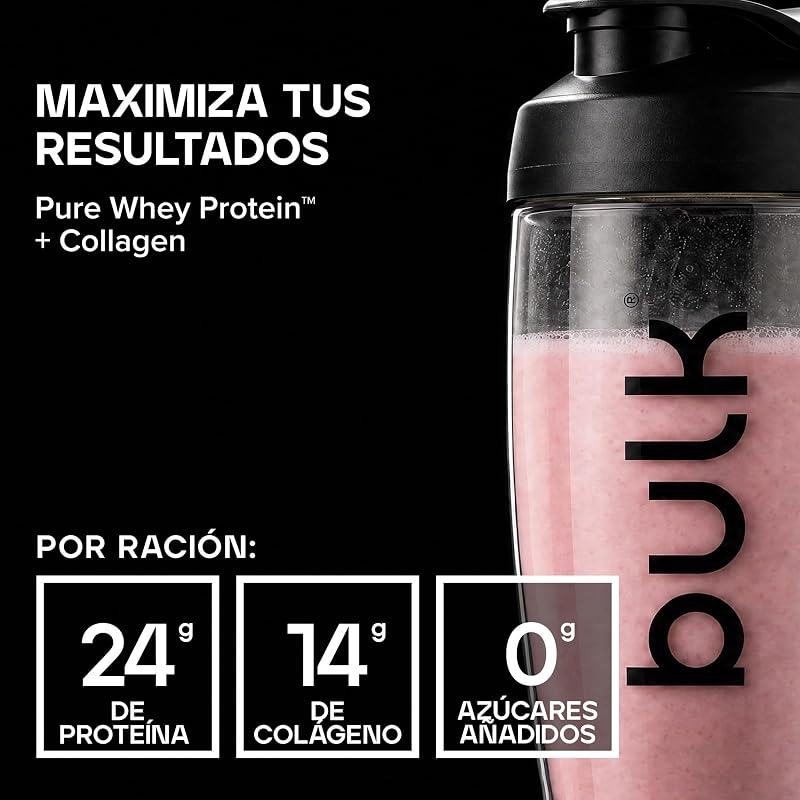 Pure Whey Protein + Colágeno, Fresa, 2kg