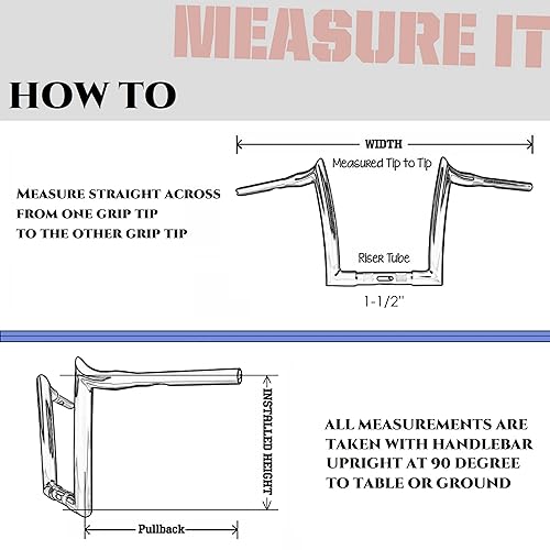 Harley Davidson Handlebar Rise Measurement Harley Handlebars - Main Image