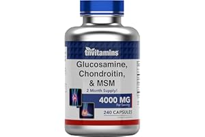tnvitamins Glucosamine, Chondroitin, & MSM (4000 MG - 240 Capsules) for Men & Women | Joint Support Supplement Complex* | More Than Triple Strength! | Non-GMO | Produced in The USA