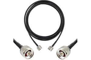 10ft N Male to N Male S-MR240 Pure Copper Cable, GEMEK Low Loss Extension Coaxial for 3G/4G/5G/6G/LTE/ADS-B/Ham/GPS/WiFi/RF R