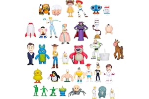 NLIEOPDA 36 Pack Anime Figurines Set - Woody Doll, Buzz Lightyear Toy, PVC Figures