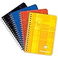 Clairefontaine Wirebound Notebook - Ruled 90 sheets - 3 1/2 x 5 1/2 - Sold Individually ( Assorted Cover Color Chosen at Random)
