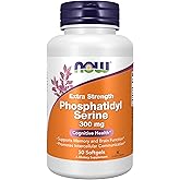 NOW Supplements, Phosphatidyl Serine 300 mg, Extra Strength, with Phospholipid compound derived from Soy Lecithin, 50 Softgels