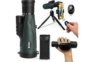 GIUMEL 10-30X50 Zoom High Definition Monocular Telescope with Smartphone Holder & Tripod,Adults Waterproof High Powered Monocular for BAK4 Prism and FMC Lens,for Bird Watching,Hunting,Traveling