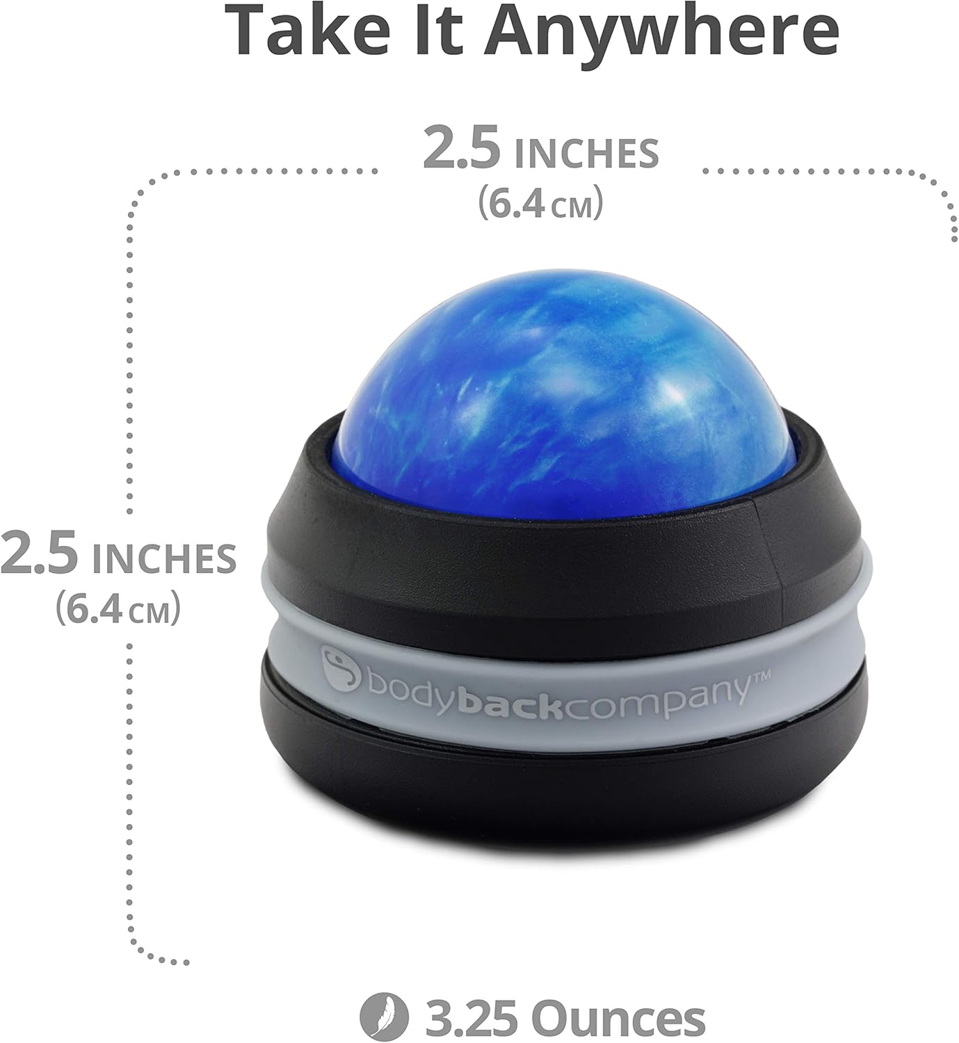 Body Back Massage Roller Ball, Muscle Roller Massager, Pain Relief Tool, Cold Therapy, Blue: Health & Personal Care