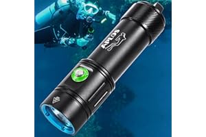 APLOS AP02 Scuba Diving Flashlight, 2500 Lumen Dive Light, Waterproof Underwater Dive Torch