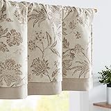 jinchan Floral Valance Curtain Linen Kitchen