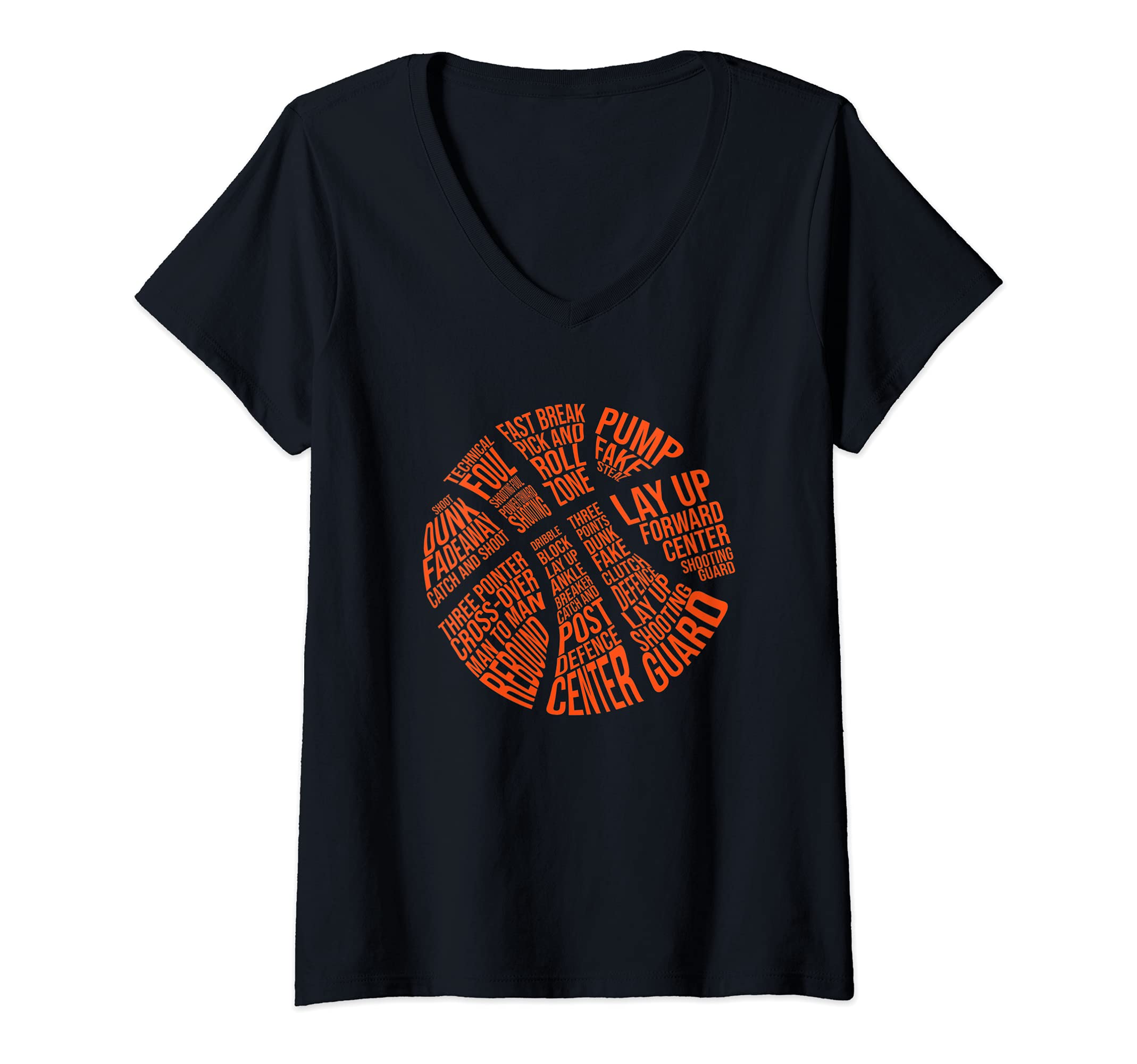 Womens Basketball Dribble Rebound Sport I Cool Basketball V-Neck T-Shirt