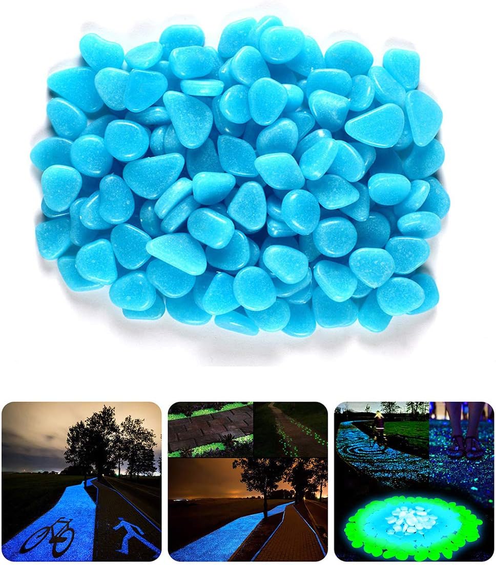 【400 Pcs】 Glow in The Dark Rocks, Glowing Stones Garden Glow in The Dark Pebbles Outdoor Decorative Stones Small Patio Decor Garden Decorations : Garden & Outdoor