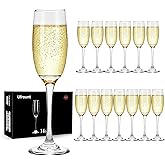 Ufrount 6oz Champagne Flute,Clear Champagne Glasses Set of 14,Elegant Stemmed Champagne Glasses Sparkling Wine Glasses for Birthday,Parties,Wedding