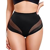 Silongder Tummy Control Shapewear Panties for Women Mid-Rise Body Shaper Underwear Seamless Shapewear Panty Girdle