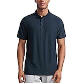 CRZ YOGA Cloudweight Mens Short Sleeve Polo Shirts Slim Fit Lightweight Moisture Wicking Athletic Casual Button Golf T-Shirts