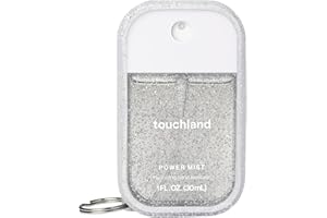 Touchland Special Edition Confetti Cake Mist + Frosted Sparkle Case Set, Scented & Stylish Hydrating Hand Sanitizer Spray Bundle, Travel Size, Dye Free, Amazon Exclusive