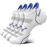 BULLIANT Men's Ankle Socks 4Pairs-Athletic Running Socks Cushioned No Show Breathable-Arch Support