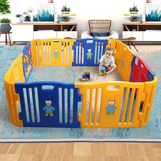 sunset orange kids playpen