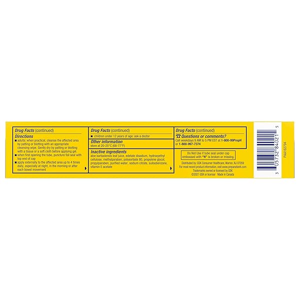 PREPARATION H HEMORRHOID COOLING GEL WITH ALOE FOR FAST DISCOMFORT RELIEF – 1.8 OZ TUBE