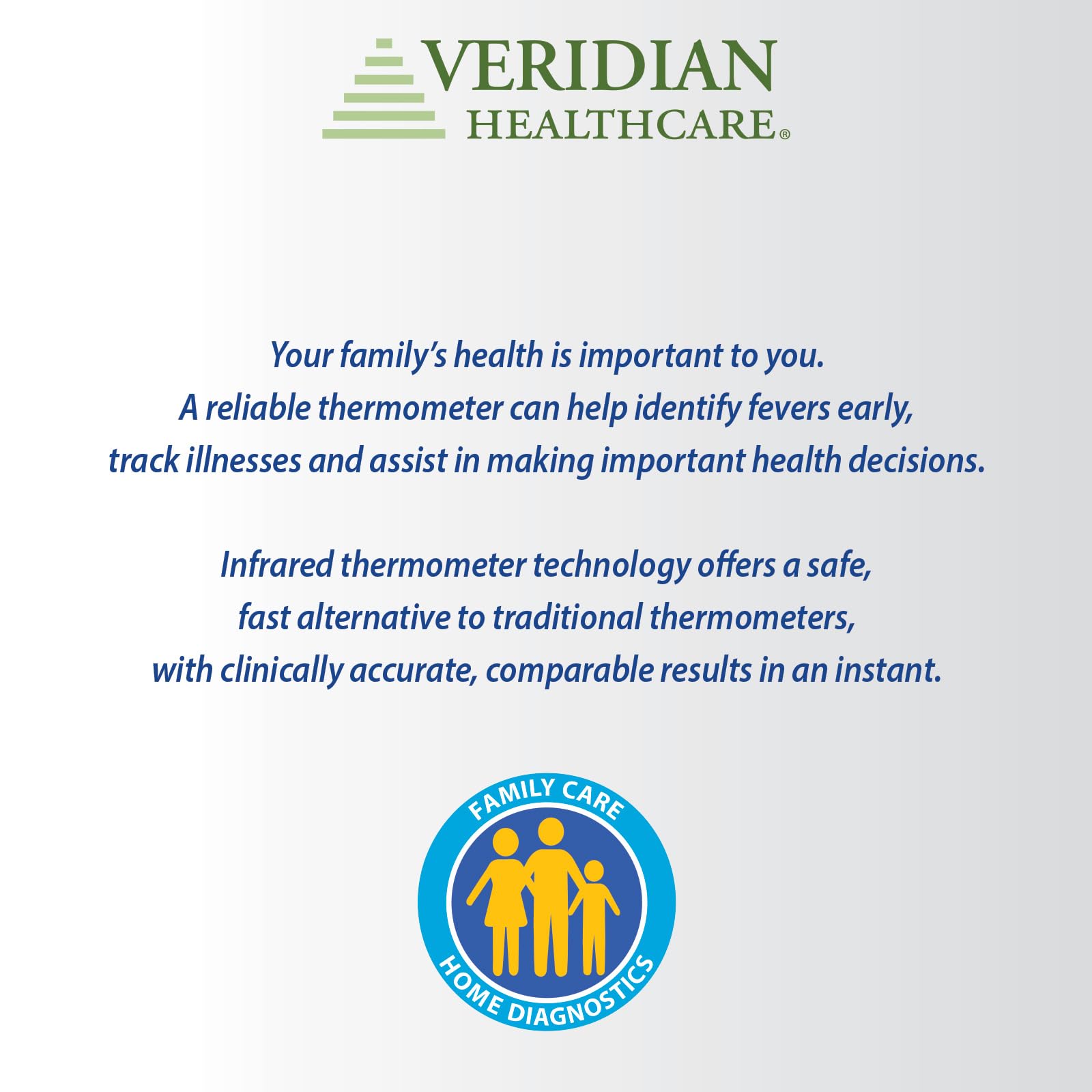 Veridian Temporal Contact Thermometer LCD Display 09-330 1 Each