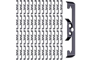 Hicarer 100 Pcs Bat Wing Clips Multi-Function 1/4" Drop Ceiling Wire Clips Heavy Duty Steel Cable Wire Support for J Hook Mounting Conduit Rod Structured Cable, Black