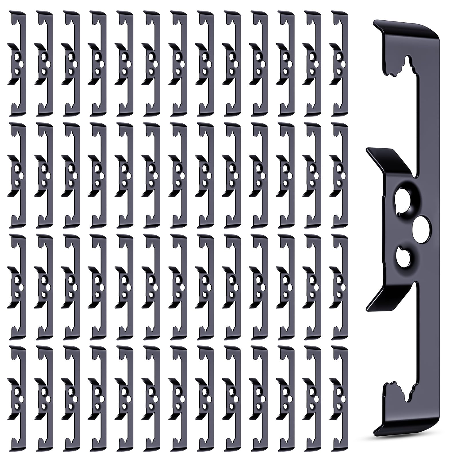 Photo 1 of **COUNT UNKNOWN** Hicarer Bat Wing Clips Multi-Function 1/4" Drop Ceiling Wire Clips Heavy Duty Steel Cable Wire Support for J Hook Mounting Conduit Rod Structured Cable, Black