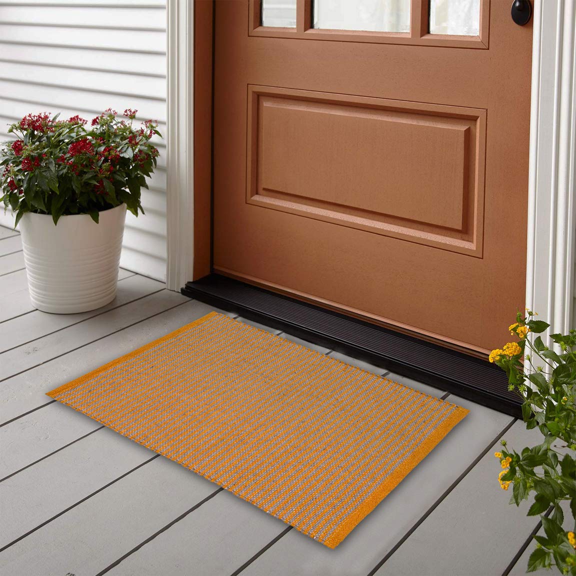 Buy SSHOMEZ Cotton and Jute Door Mats for Home Living Kitchen Bathroom