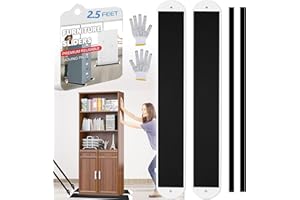 NITEGUY 2 Pack Pull Furniture Slides,Large Furniture Sliders,Furniture Movers Sliders,Carpet Movers, Table Desk Movers,for Moving Heavy Furniture,Cabinets,Safes,and More on Carpeted Floors, 2.5’ Length