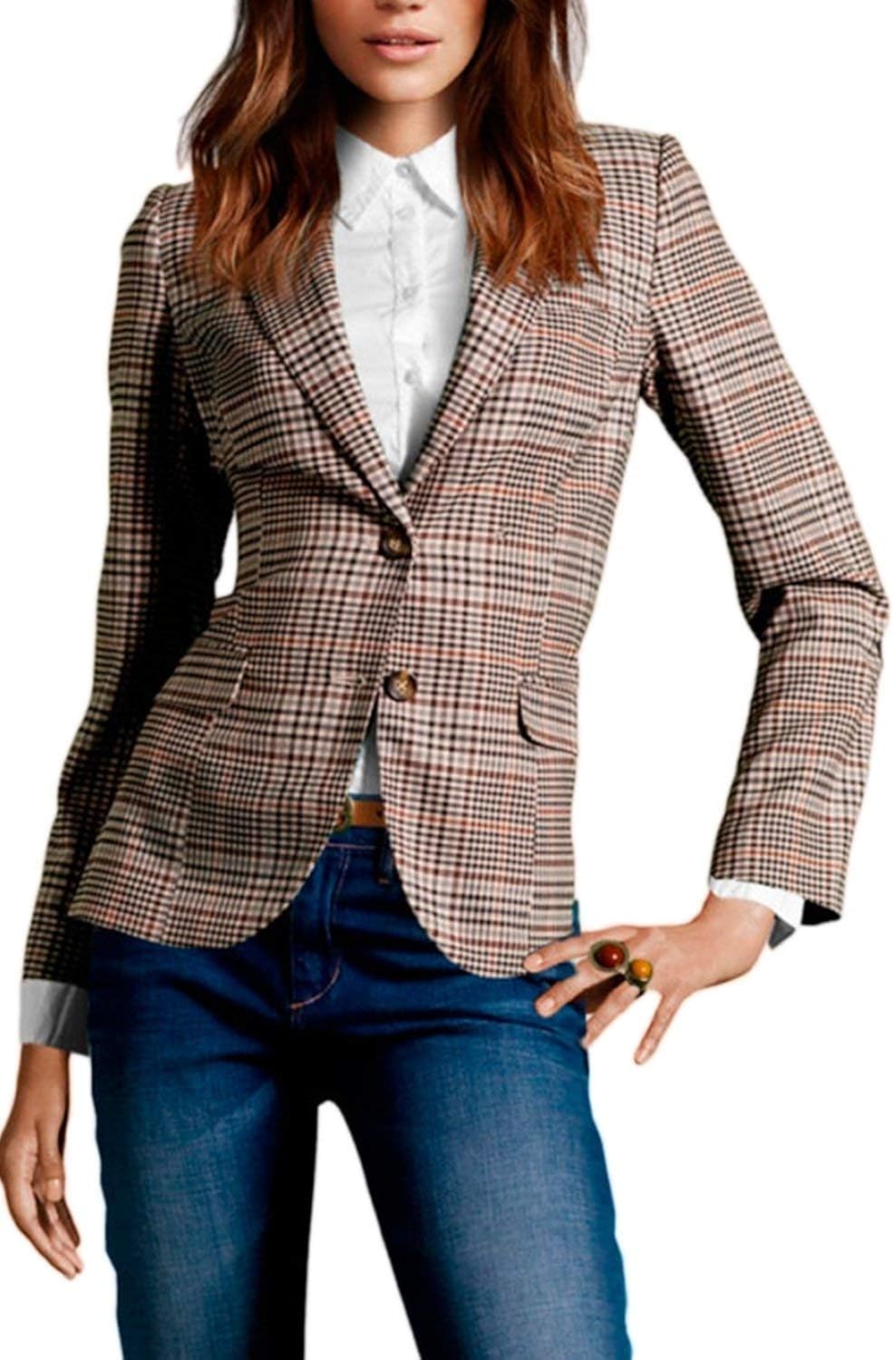 EFOFEI Damen Business Blazer - Eleganter Anzugblazer Mit Offener Front Für Büro & Alltag