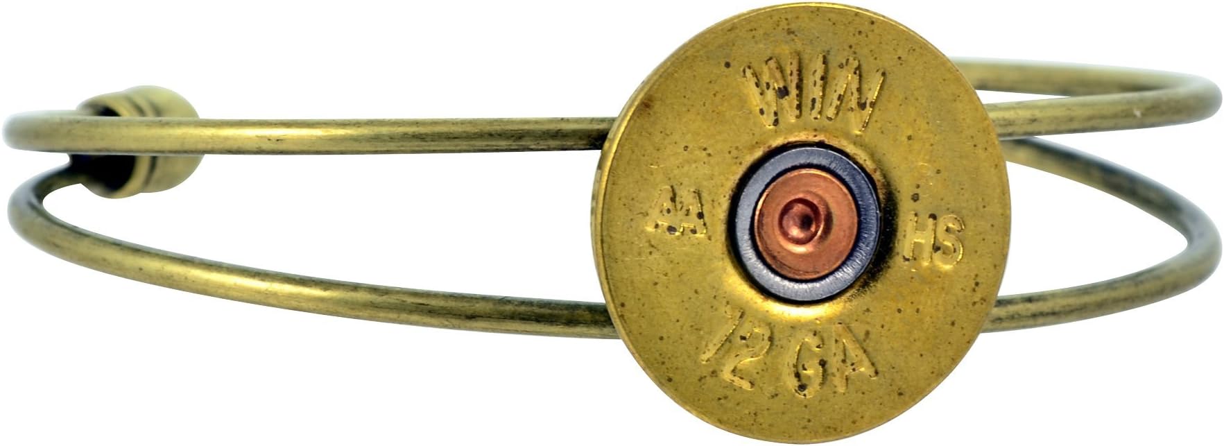 Little Black Gun Shotgun Shell Cuff, 12 Gauge Bullet Casing Bracelet in Brass Finish