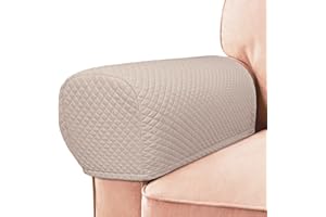 Roytub Stretch Couch Arm Covers, Breathable Armrest Covers for Sofas and Chairs Arm Covers Keep Home Clean, Scratch-Resistant Sofa Arm Covers Protect and Decorate Your Sofa(Large, Sand, 2PCS)