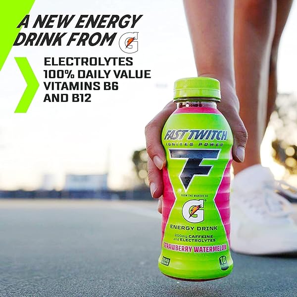FAST TWITCH STRAWBERRY LEMONADE ENERGY DRINK, 12 FL OZ BOTTLE