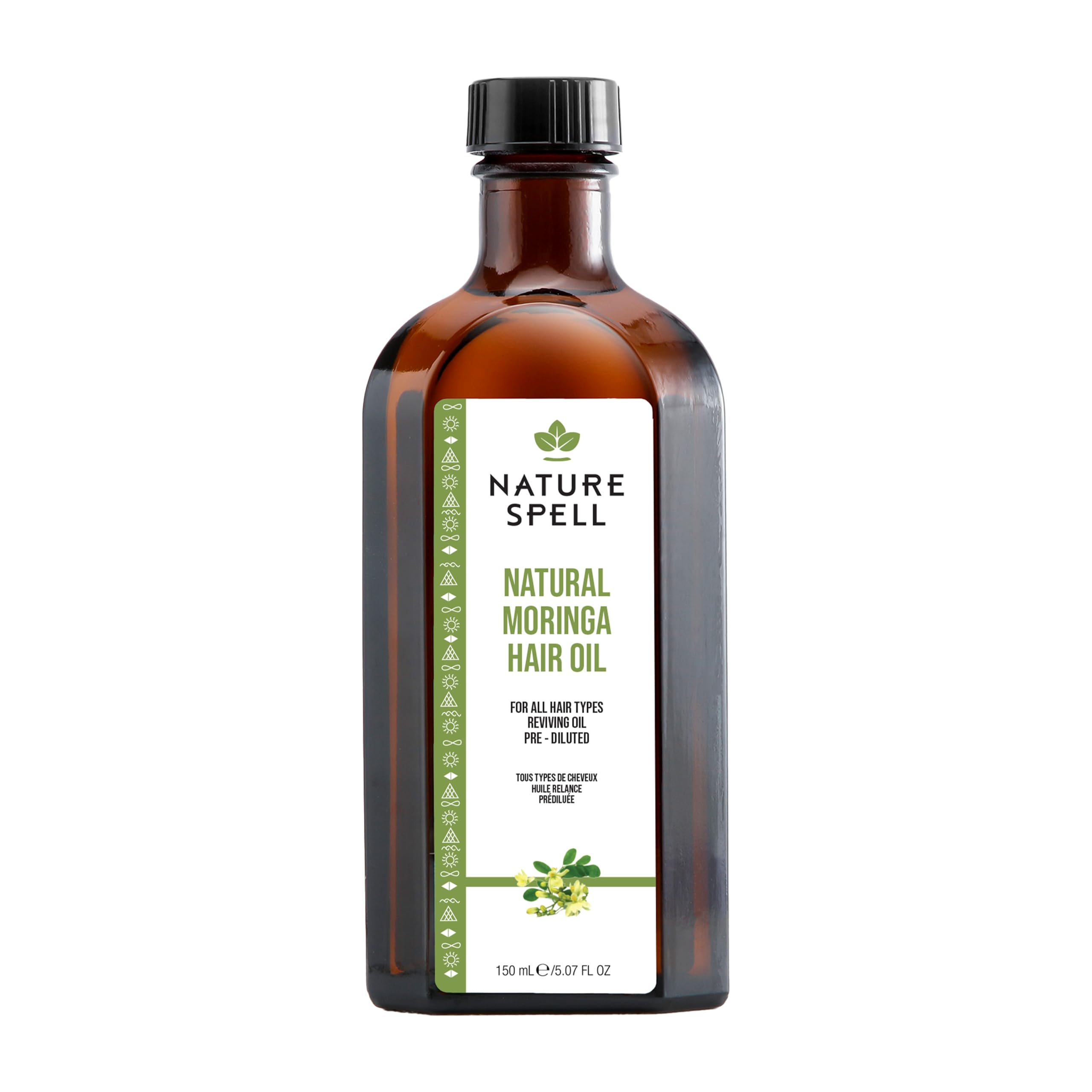 Nature Spell Moringa Oil for Hair, Pre-Diluted Oil Helps Protect & Promote Growth, Replenishes Dull, Tired Strands, For All Hair Types, Vegan, 150ml