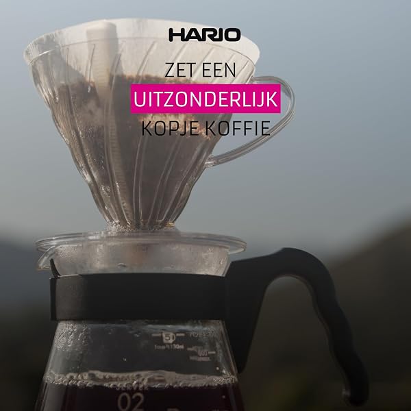 HARIO V60 PAPER COFFEE FILTER, SIZE 02, WHITE, 100CT BOX