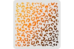 FINGERINSPIRE Leopard Skin Stencils - 11.8x11.8 inch Plastic Animal Print Drawing Painting Stencils for Wall, Floor, Wood and Tile