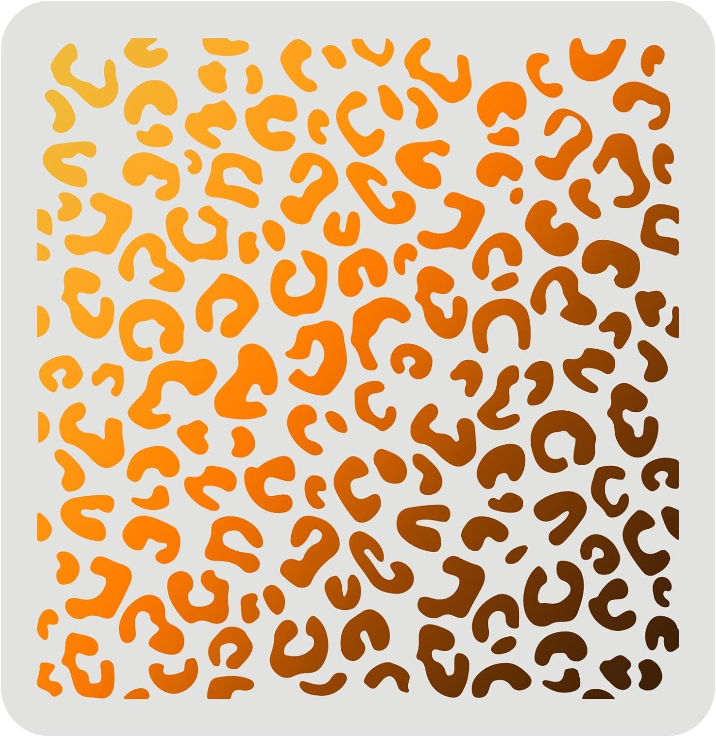 FINGERINSPIRE Leopard Skin Stencils Decoration Template 30x30cm Plastic Drawing Painting Stencils Square Reusable Stencils for Painting on Wood, Floor, Wall and Tile