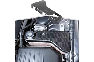 AMAYUM Carbon Fiber Coolant Tank Cover Engine Trim Compatible with Dodge Charger 2011-2023,for Dodge Challenger 2011-2023,for Chrysler 300c 2011-2023